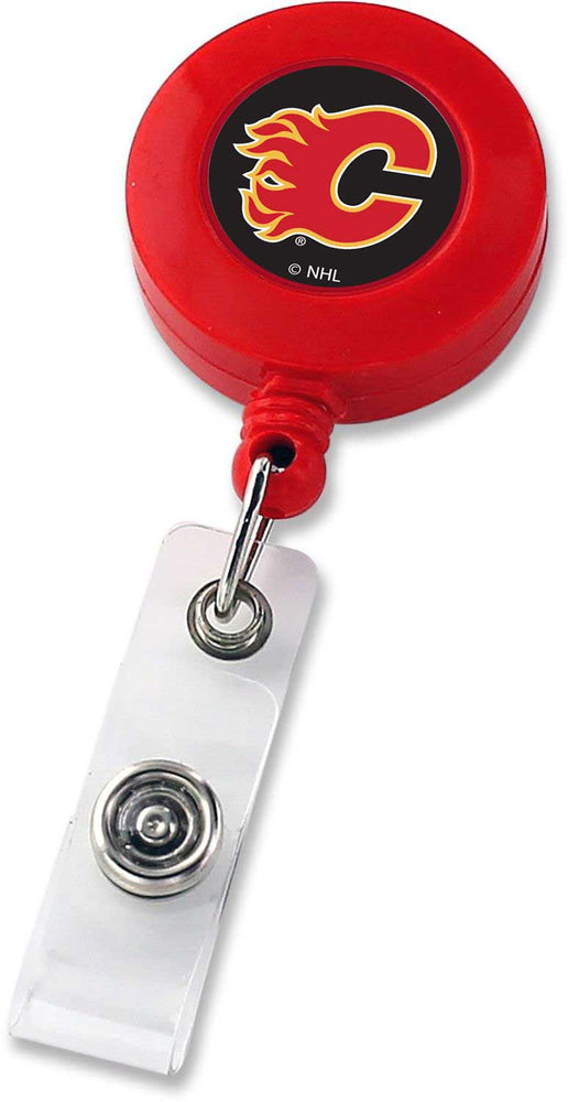 Wholesale FLAMES (RED) BADGE REEL (NE) NHL-BH-862-02