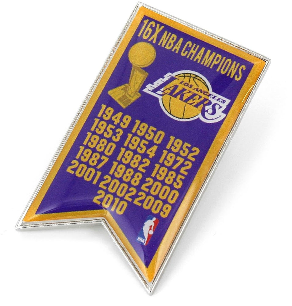 Wholesale LAKERS (17X) CHAMPIONSHIP BANNER PIN (SP) NBA-PN-1064-25