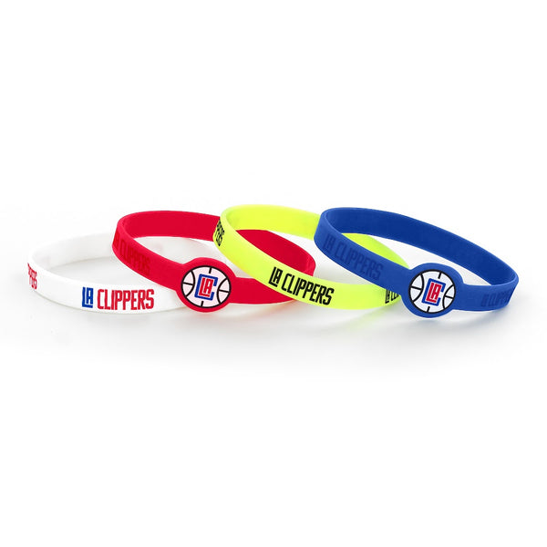 Wholesale CLIPPERS SILICONE BRACELET 4-PACK NBA-BC-283-24