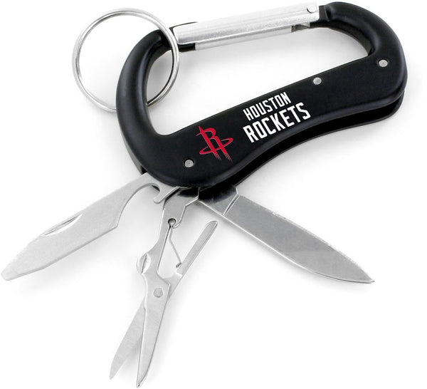 Wholesale ROCKETS CARABINER MULTI TOOL KEYCHAIN (SP) NBA-KT-1000-18