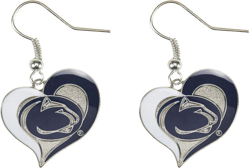 Wholesale PENN STATE SWIRL HEART EARRINGS CCP-ER-245-34