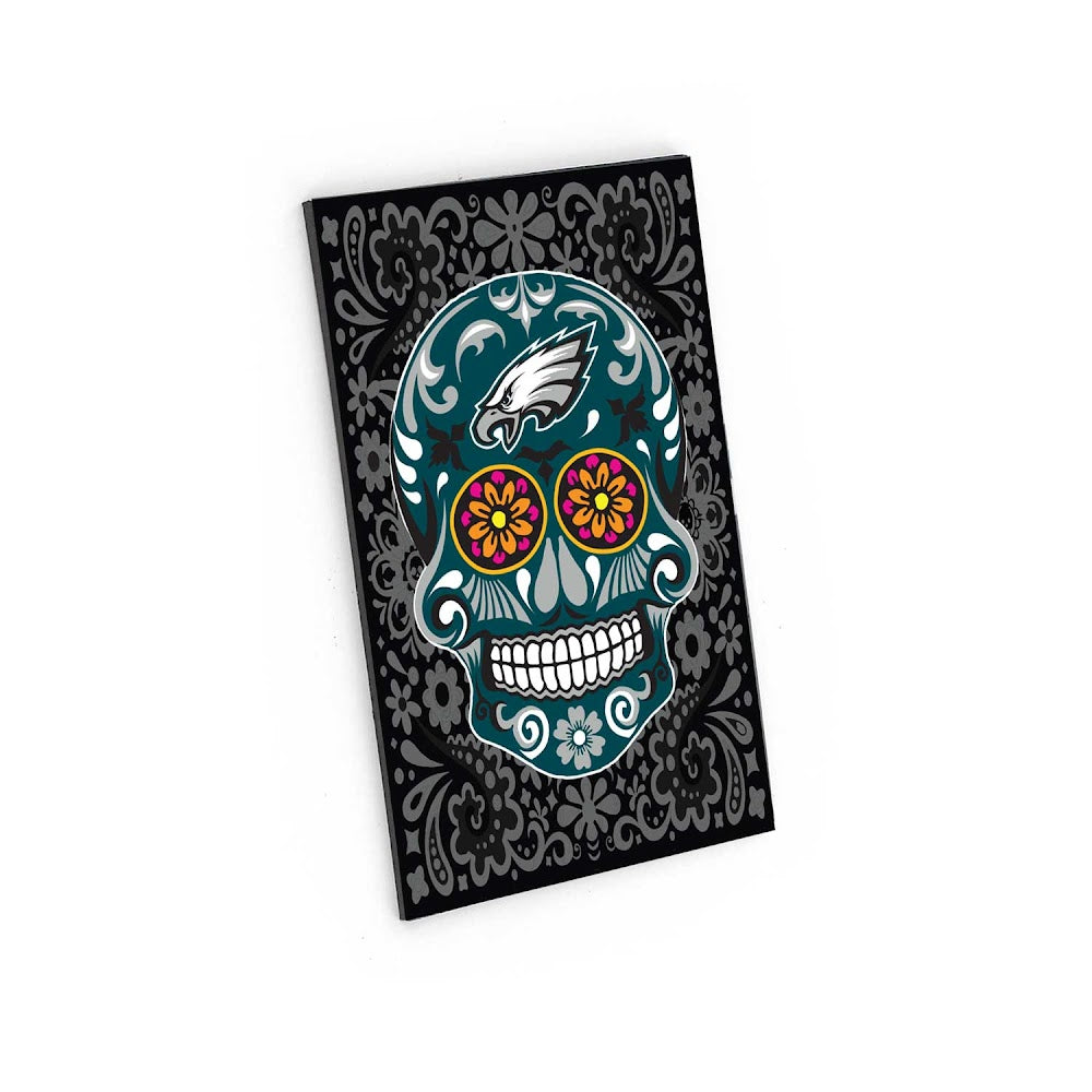 Wholesale PHILADELPHIA EAGLES SUGAR SKULL PATTERN MAGNET NFL-MG-1188-24