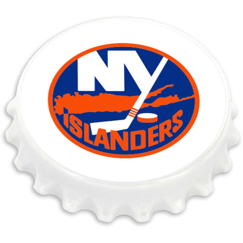 Wholesale ISLANDERS BOTTLE CAP BOTTLE OPENER MAGNET (OC) NHL-MG-831-09