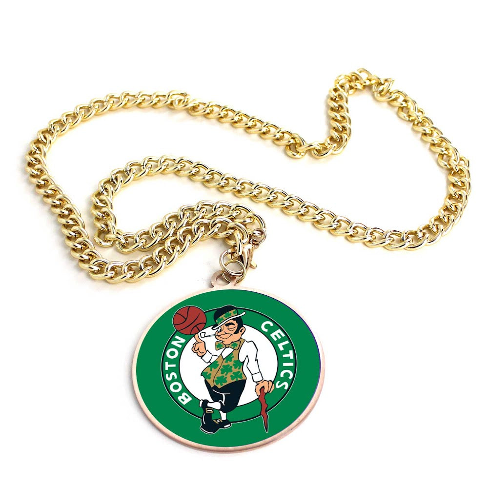 Wholesale CELTICS (GOLD) TEAM EMBLEM NECKLACE NBA-PD-632-01