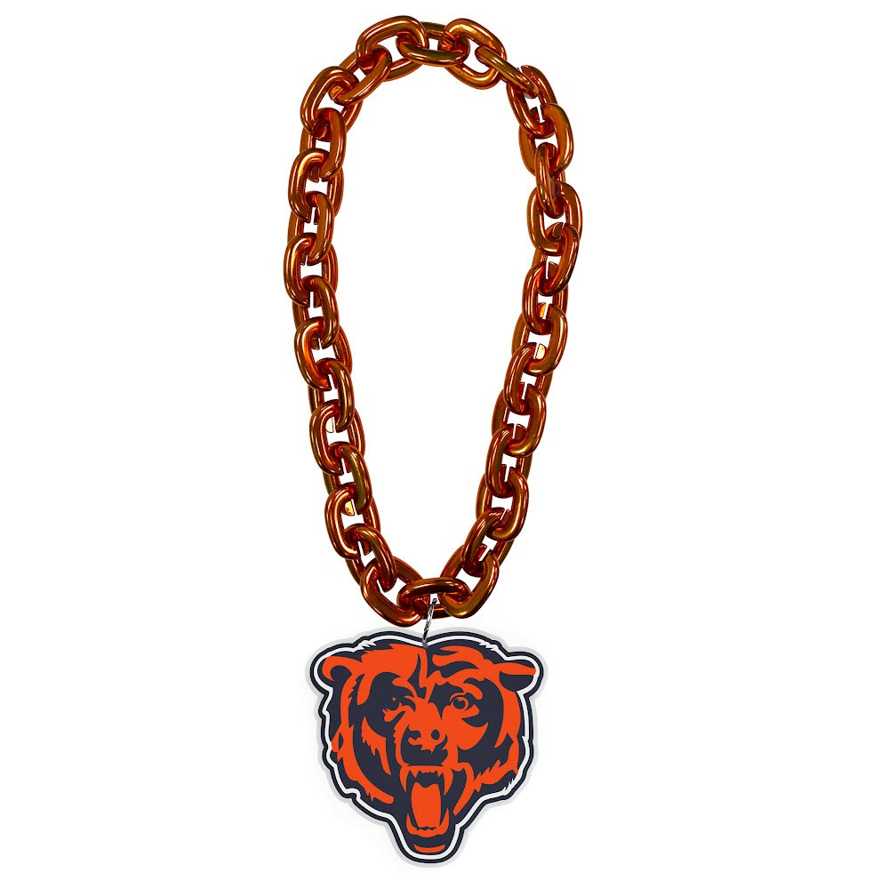 Wholesale CHICAGO BEARS HEAD (ORANGE) FAN CHAIN NFL-FF-590-16-HD-OR