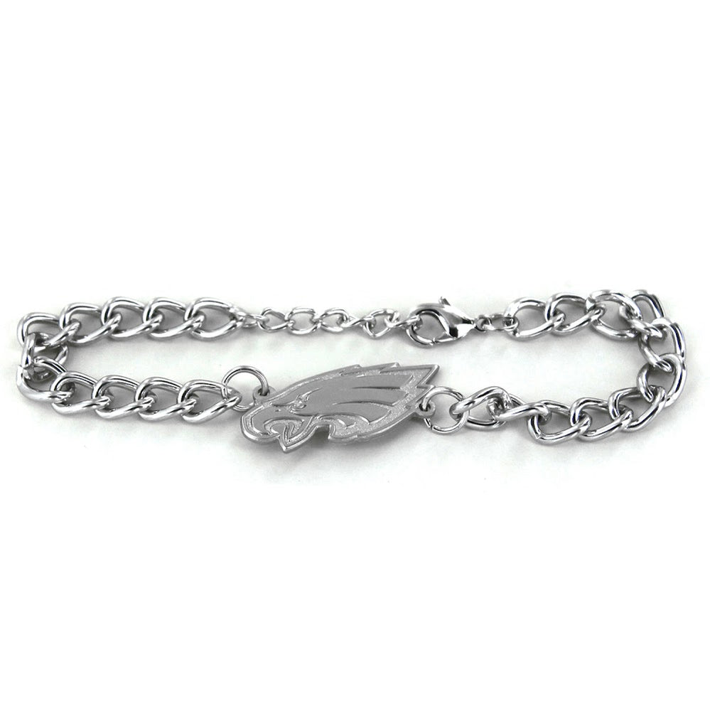 Wholesale PHILADELPHIA EAGLES CHAIN LINK LOGO BRACELET NFL-BC-642-24