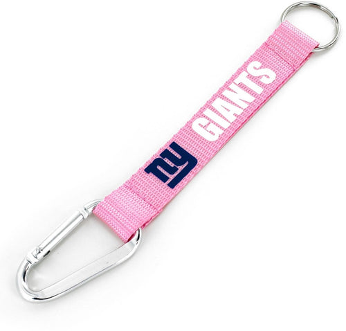 Wholesale NEW YORK GIANTS PINK CARABINER LANYARD KEYCHAIN (NM) NFL-KT-147-23-PK