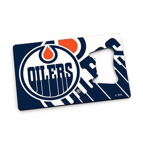 Wholesale OILERS CREDIT CARD BOTTLE OPENER MAGNET NHL-BK-1179-16