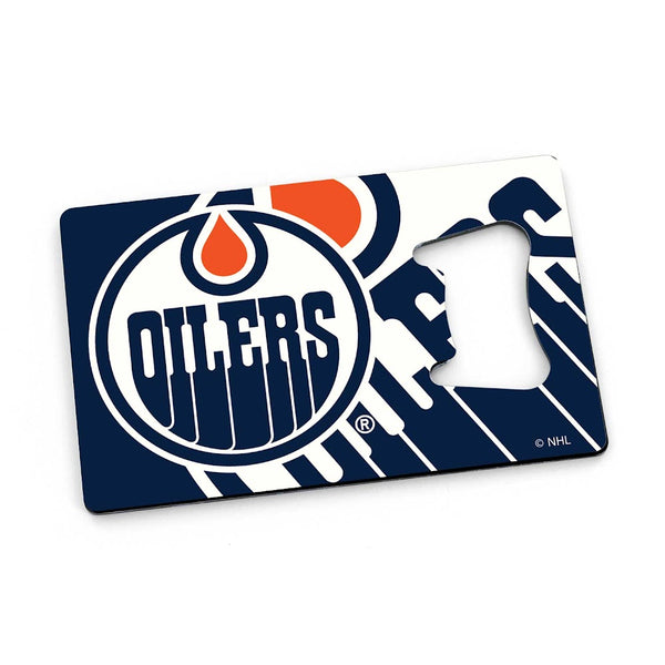 Wholesale OILERS CREDIT CARD BOTTLE OPENER MAGNET NHL-BK-1179-16