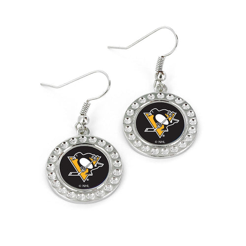 Wholesale PENGUINS DIMPLE EARRINGS (FJ-1080) NHL-ER-959-14