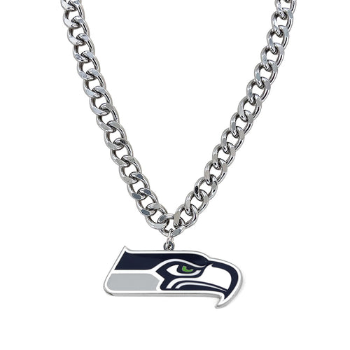 Wholesale SEATTLE SEAHAWKS HEAVYWEIGHT TEAM LOGO NECKLACE NFL-PD-643-14