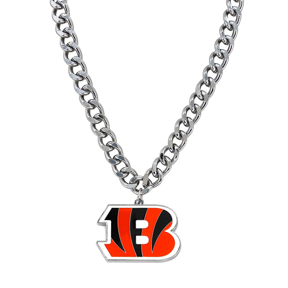 Wholesale CINCINNATI BENGALS HEAVYWEIGHT TEAM LOGO NECKLACE NFL-PD-643-02