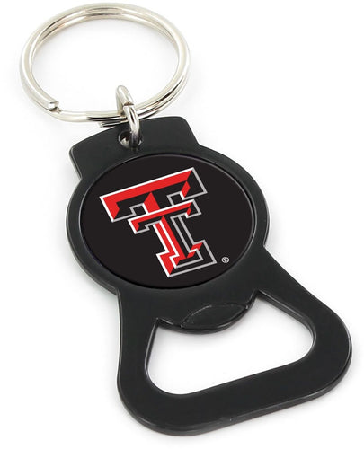 Wholesale TEXAS TECH (BLACK) BOTTLE OPENER KEYCHAIN CCP-BK-702-90-BK