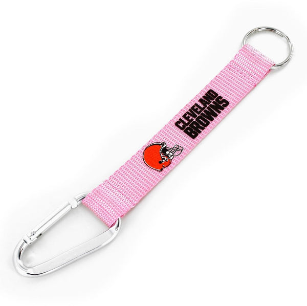 Wholesale CLEVELAND BROWNS (PINK) CARABINER LANYARD KEYCHAIN (NM) NFL-KT-147-03-PK