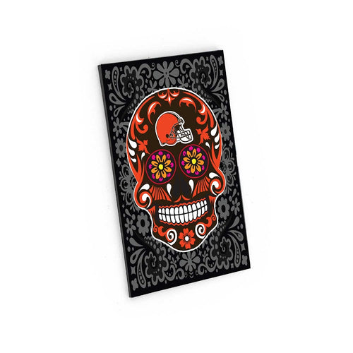 Wholesale CLEVELAND BROWNS SUGAR SKULL PATTERN MAGNET NFL-MG-1188-03