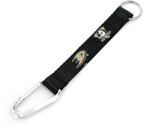 Wholesale DUCKS (BLACK) CARABINER LANYARD KEYCHAIN NHL-KT-147-01