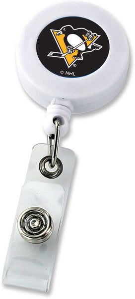 Wholesale PENGUINS (WHITE) BADGE REEL (NE) NHL-BH-862-14