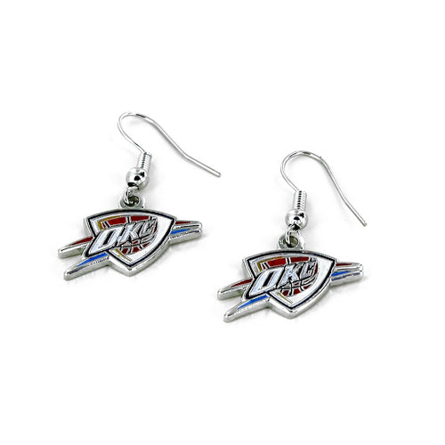 Wholesale THUNDER LOGO DANGLER EARRINGS NBA-ER-015-31