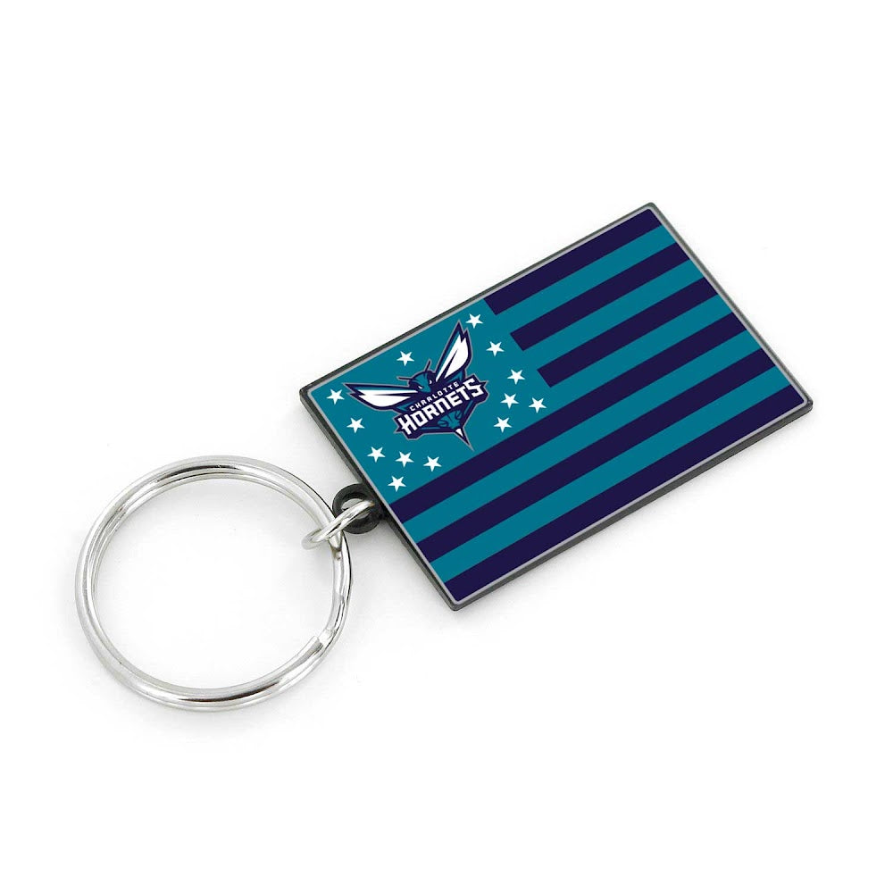 Wholesale HORNETS AMERICANA FLAG KEYCHAIN NBA-KT-1106-33