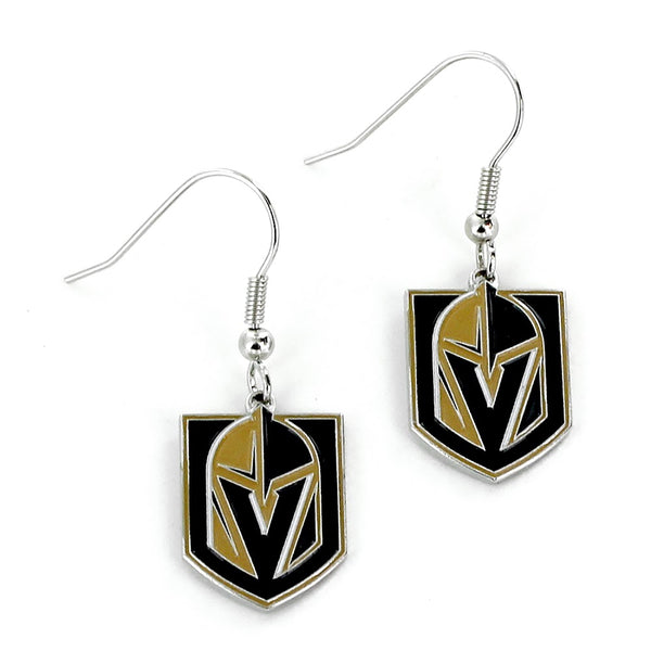 Wholesale GOLDEN KNIGHTS LOGO DANGLER EARRINGS NHL-ER-015-34