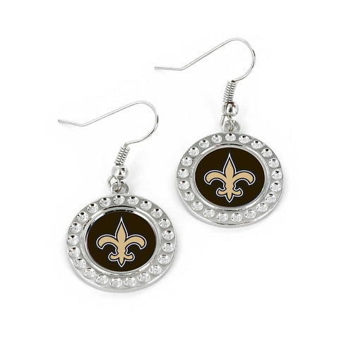 Wholesale NEW ORLEANS SAINTS DIMPLE EARRINGS (FJ-1080) NFL-ER-959-22