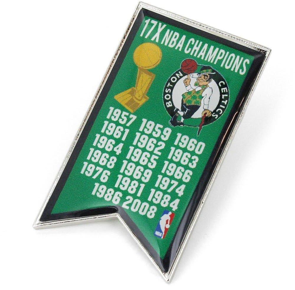 Wholesale CELTICS 18X CHAMPIONSHIP BANNER PIN (SP) NBA-PN-1064-01