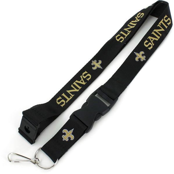 Wholesale NEW ORLEANS SAINTS (BLACK) TEAM LANYARD NFL-LN-095-22-BK