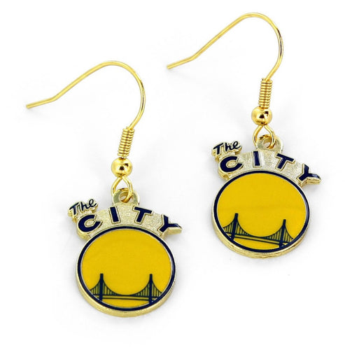 Wholesale WARRIORS "THE CITY" LOGO EARRINGS NBA-ER-015-23-HWC