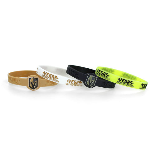 Wholesale GOLDEN KNIGHTS SILICONE BRACELET 4-PACK NHL-BC-283-34