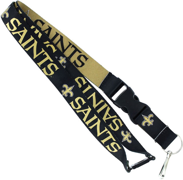 Wholesale NEW ORLEANS SAINTS (BLACK/GOLD) REVERSIBLE LANYARD NFL-LN-162-22