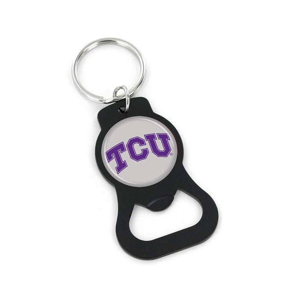 Wholesale TCU (BLACK) BOTTLE OPENER KEYCHAIN (NM) CCP-BK-702-86-BK