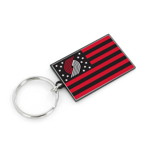 Wholesale TRAIL BLAZERS AMERICANA FLAG KEYCHAIN NBA-KT-1106-27