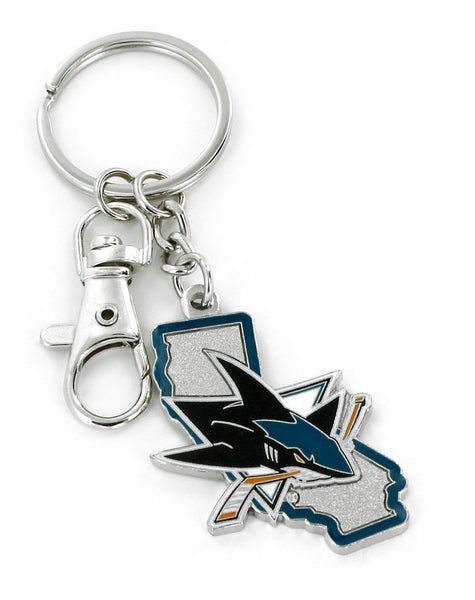 Wholesale SHARKS - STATE DESIGN HEAVYWEIGHT KEY CHAIN NHL-KT-473-21