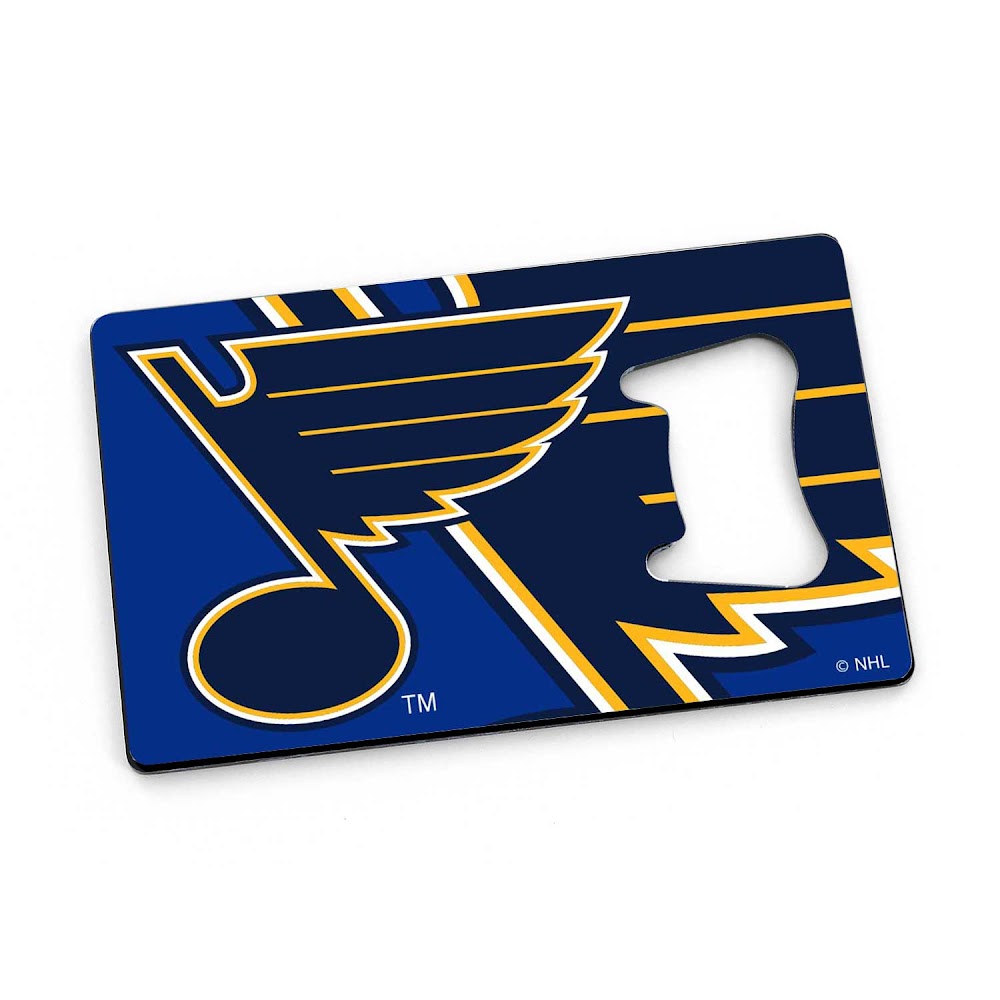Wholesale BLUES CREDIT CARD BOTTLE OPENER MAGNET NHL-BK-1179-06
