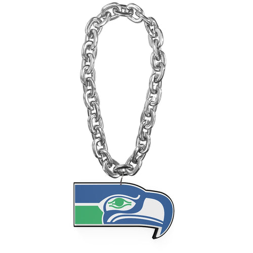 Wholesale SEATTLE SEAHAWKS THROWBACK (SILVER) FAN CHAIN NFL-FF-590-14-THB