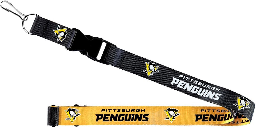 Wholesale PENGUINS (BLACK/GOLD) REVERSIBLE LANYARD NHL-LN-162-14