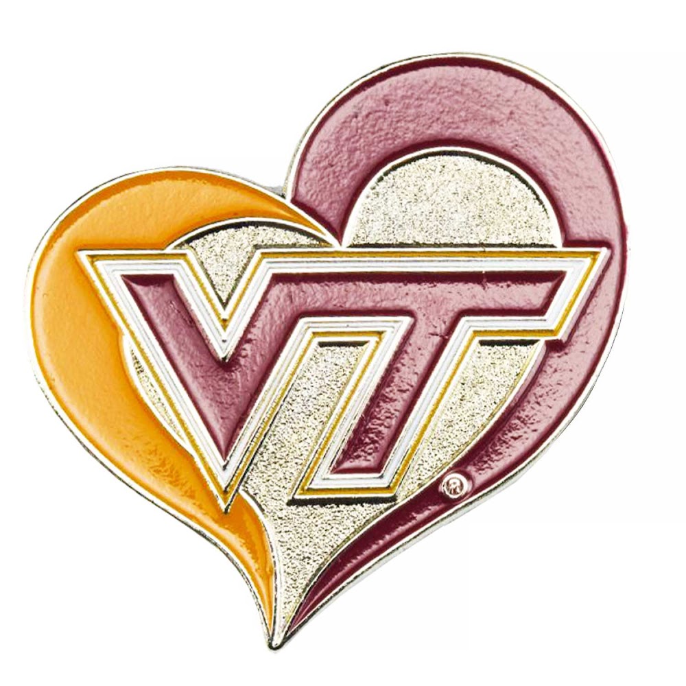 Wholesale VIRGINIA TECH SWIRL HEART PIN CCP-PN-261-56