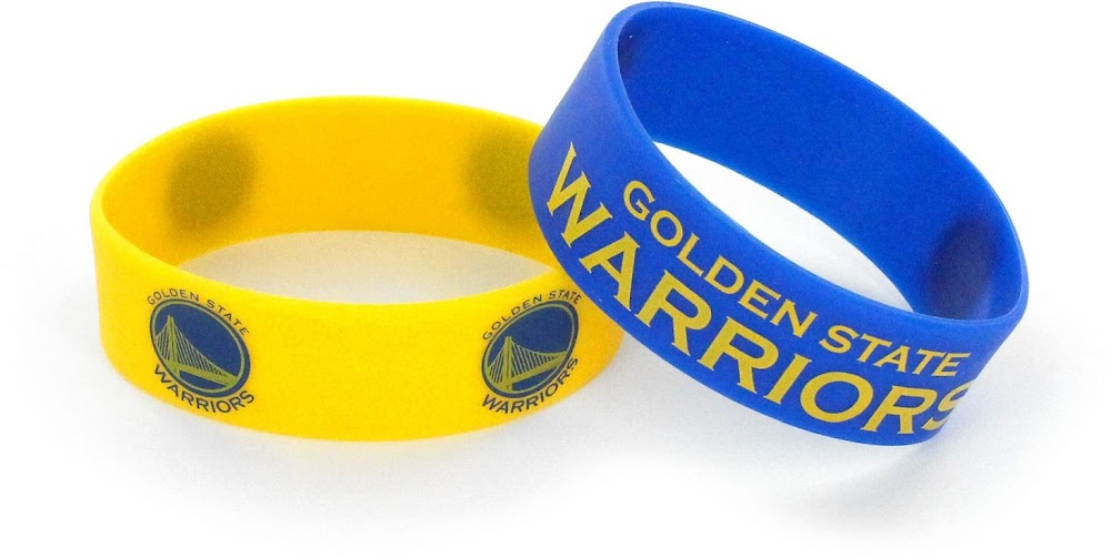 Wholesale WARRIORS WIDE BRACELETS (2-PACK) NBA-BC-207-23