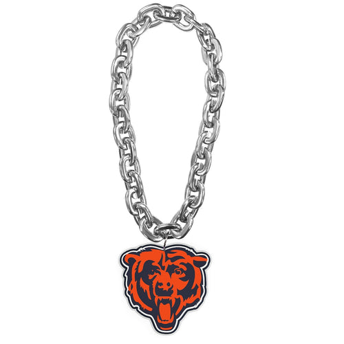 Wholesale CHICAGO BEARS HEAD (SILVER) FAN CHAIN NFL-FF-590-16-HD-SV