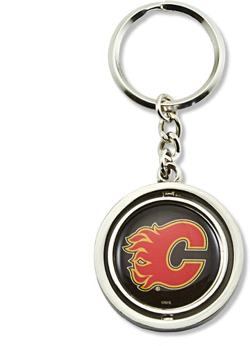 Wholesale FLAMES SPINNING KEYCHAIN NHL-SK-741-02