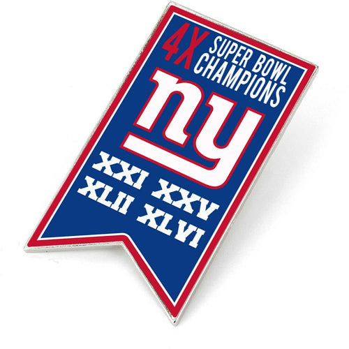 Wholesale NEW YORK GIANTS CHAMPIONSHIP BANNER PIN (SP) NFL-PN-1064-23