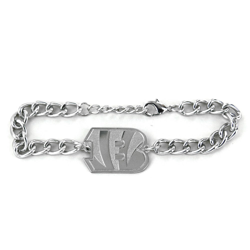 Wholesale CINCINNATI BENGALS CHAIN LINK LOGO BRACELET NFL-BC-642-02