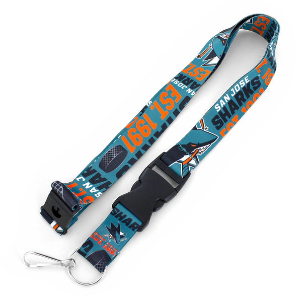 Wholesale SHARKS DYNAMIC LANYARD (NM) NHL-LN-519-21