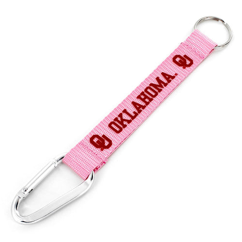 Wholesale OKLAHOMA PINK CARABINER KEYCHAIN (NM) CCP-KT-147-60-PK