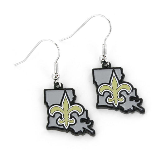 Wholesale NEW ORLEANS SAINTS - STATE DESIGN EARRINGS NFL-ER-469-22