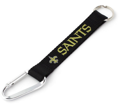 Wholesale NEW ORLEANS SAINTS (BLACK) CARABINER KEYCHAIN NFL-KT-147-22