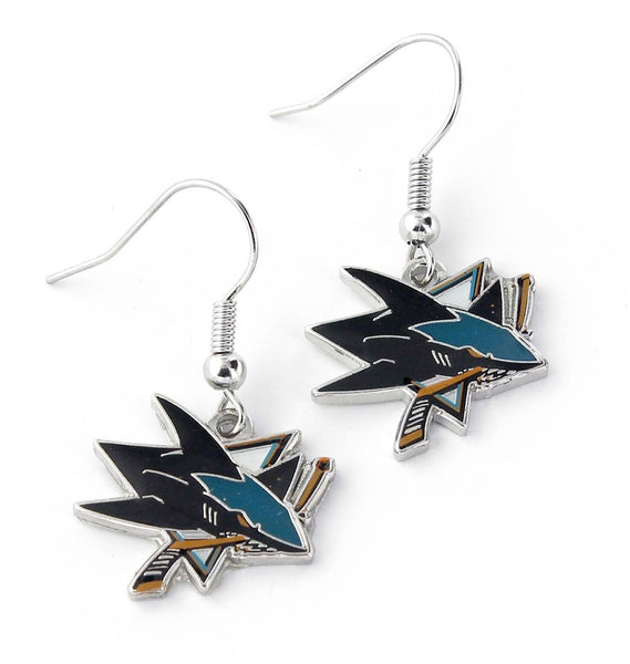 Wholesale SHARKS DANGLER EARRINGS NHL-ER-015-21