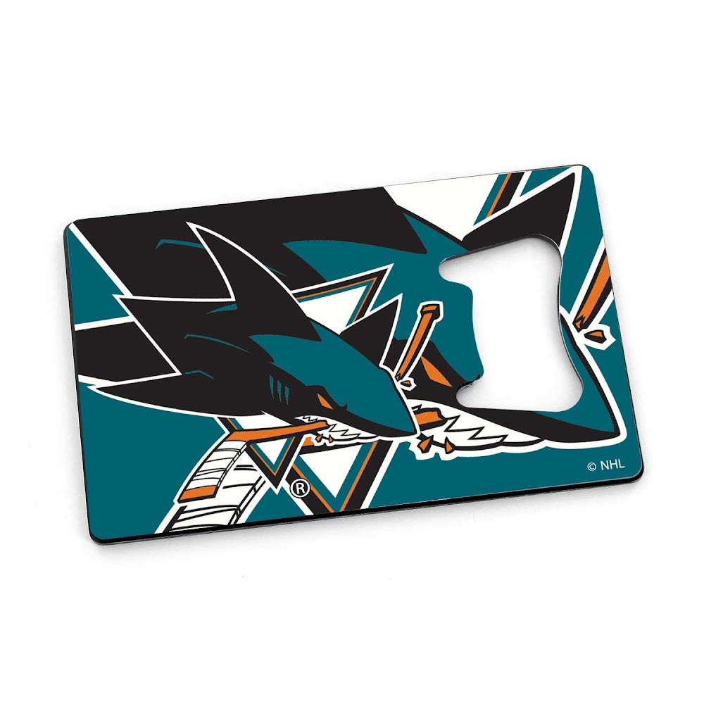 Wholesale SHARKS CREDIT CARD BOTTLE OPENER MAGNET NHL-BK-1179-21