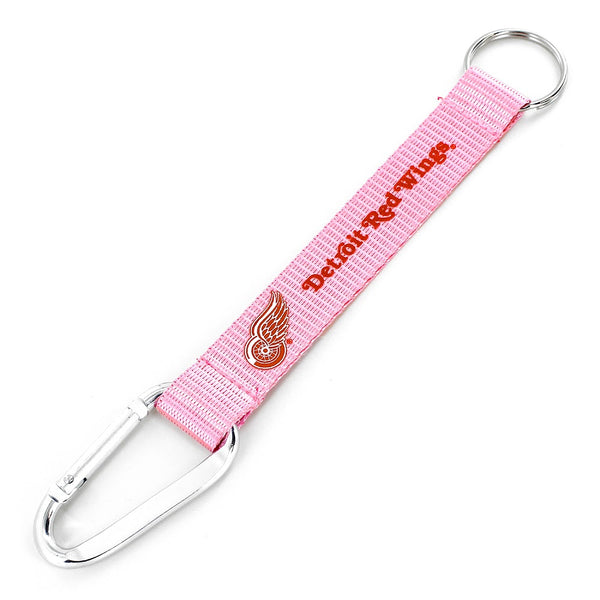 Wholesale RED WINGS PINK CARABINER KEYCHAIN (NM) NHL-KT-147-23-PK