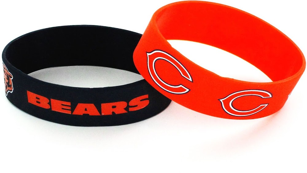 Wholesale CHICAGO BEARS WIDE BRACELETS (2-PACK) NFL-BC-207-16